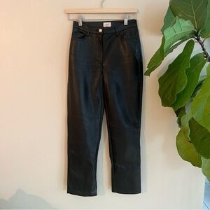 Aritzia Wilfred The Melina Vegan Leather Pant in Black